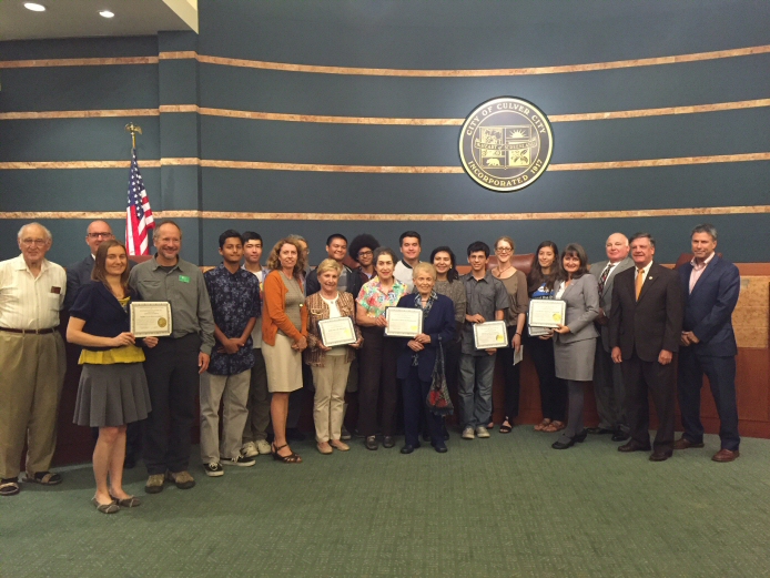 The Culver City Council recognizes organizations that participated in the City's Coastal Cleanup Day work on Sept. 19.